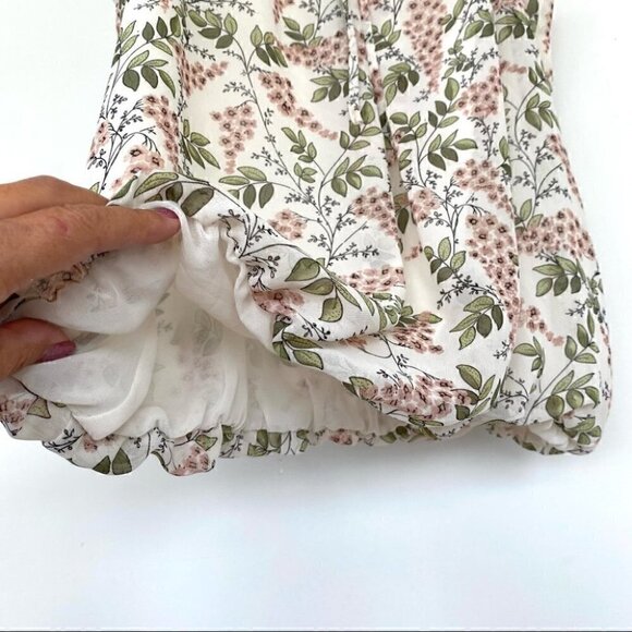 Max  Studio blouson tank top with keyhole opening & centre front tie, loose fit - Picture 6 of 10